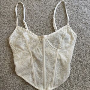 Forever 21 Cream corset top size small